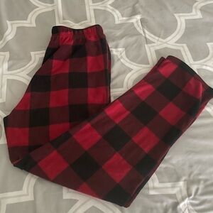 Red and Black Plaid Pajama Pants